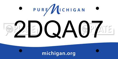 2DQA07 Michigan License Plate