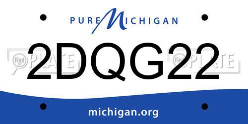 2DQG22 Michigan License Plate