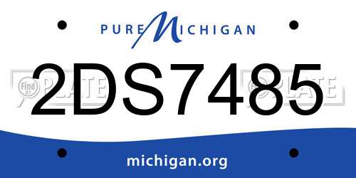 2DS7485 Michigan License Plate