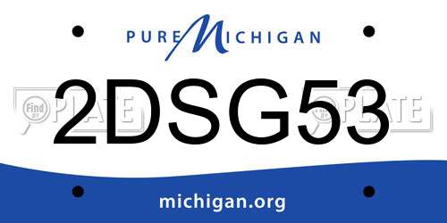 2DSG53 Michigan License Plate