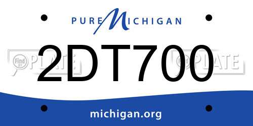 2DT700 Michigan License Plate
