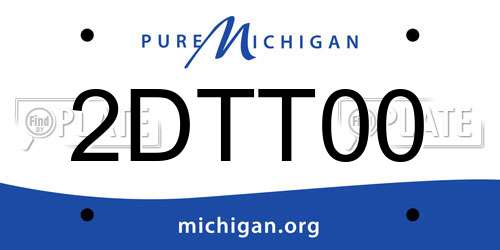 2DTT00 Michigan License Plate