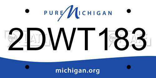 2DWT183 Michigan License Plate