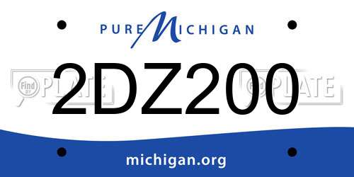 2DZ200 Michigan License Plate