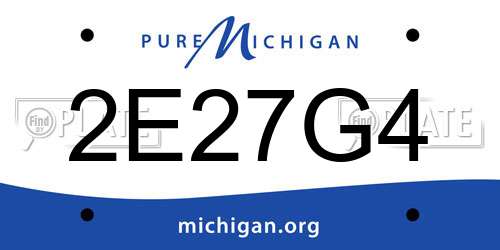 2E27G4 Michigan License Plate