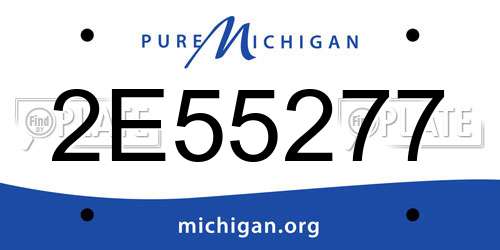 2E55277 Michigan License Plate