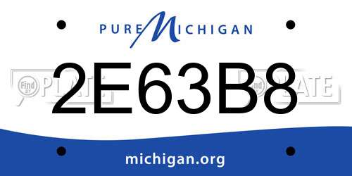 2E63B8 Michigan License Plate