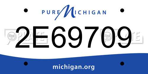 2E69709 Michigan License Plate