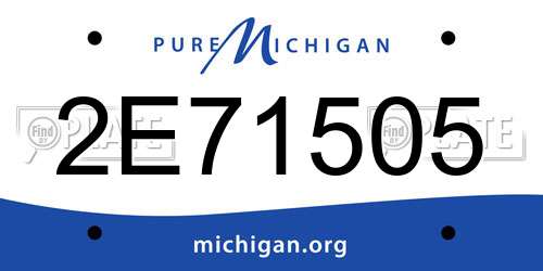 2E71505 Michigan License Plate
