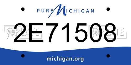 2E71508 Michigan License Plate