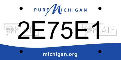 2E75E1 Michigan License Plate