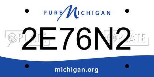 2E76N2 Michigan License Plate