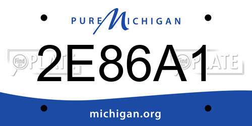 2E86A1 Michigan License Plate