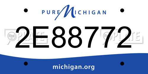 2E88772 Michigan License Plate