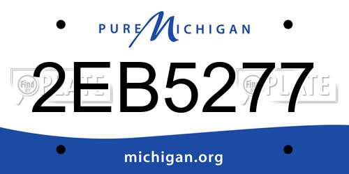 2EB5277 Michigan License Plate