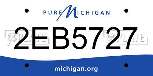 2EB5727 Michigan License Plate