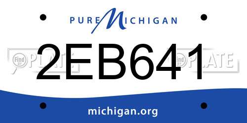 2EB641 Michigan License Plate