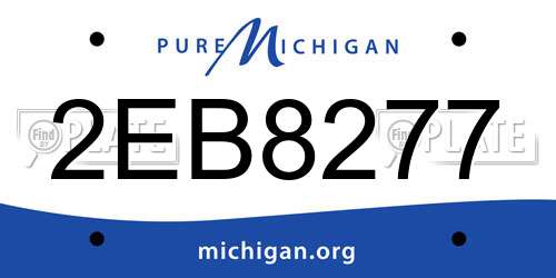 2EB8277 Michigan License Plate