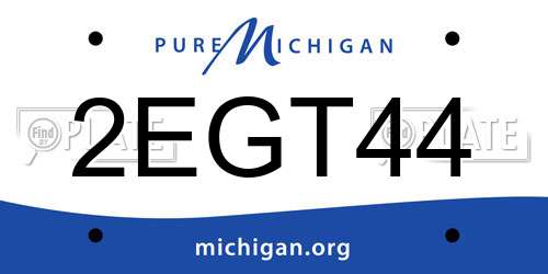 2EGT44 Michigan License Plate