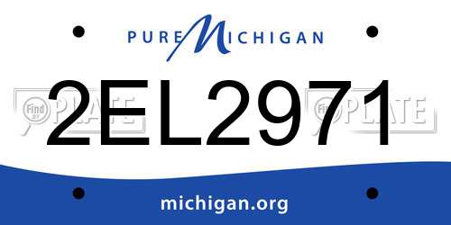 2EL2971 Michigan License Plate