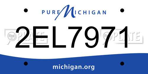 2EL7971 Michigan License Plate