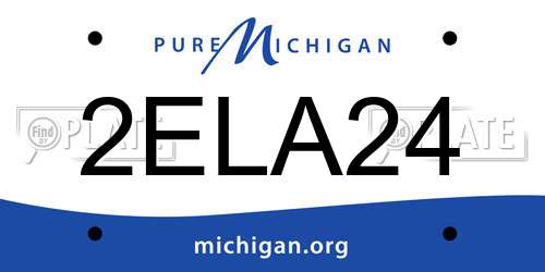 2ELA24 Michigan License Plate