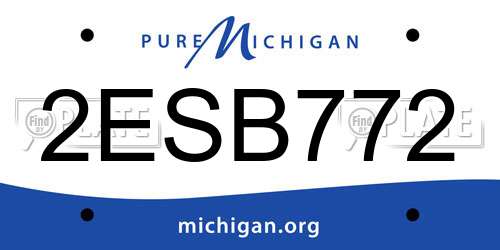 2ESB772 Michigan License Plate