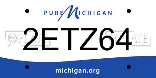 2ETZ64 Michigan License Plate