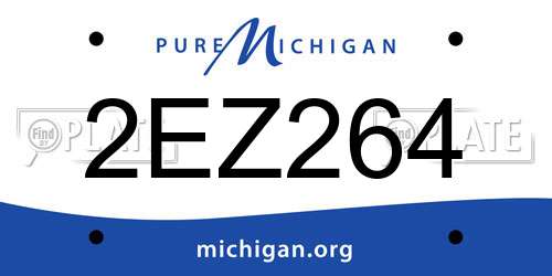 2EZ264 Michigan License Plate