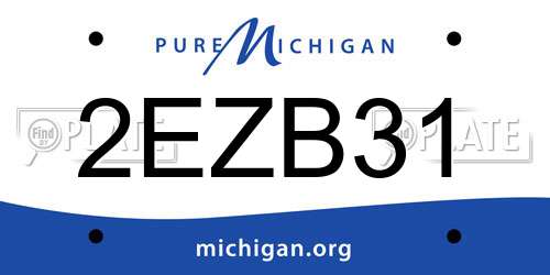 2EZB31 Michigan License Plate
