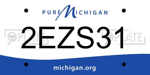 2EZS31 Michigan License Plate