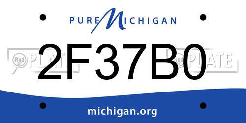 2F37B0 Michigan License Plate