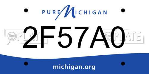 2F57A0 Michigan License Plate