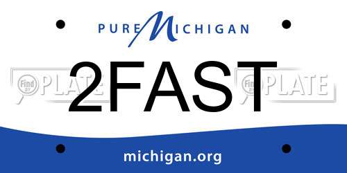 2FAST Michigan License Plate