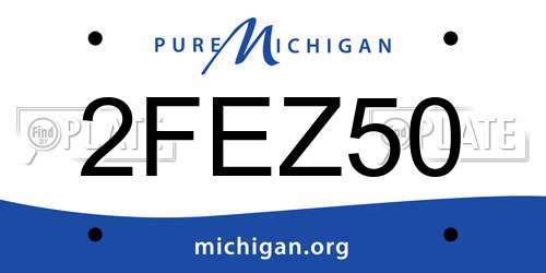 2FEZ50 Michigan License Plate