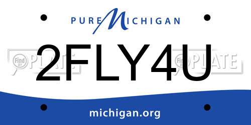 2FLY4U Michigan License Plate