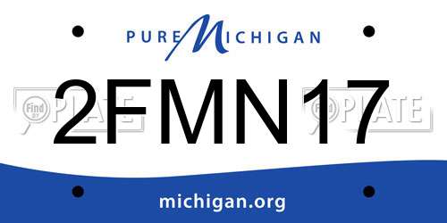2FMN17 Michigan License Plate