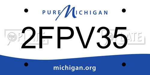 2FPV35 Michigan License Plate