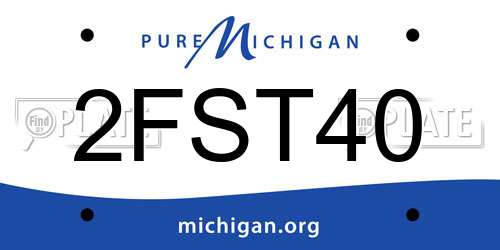 2FST40 Michigan License Plate