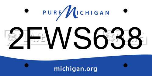 2FWS638 Michigan License Plate