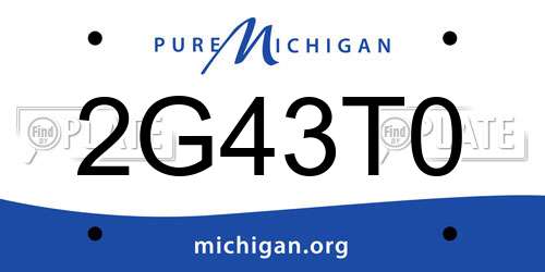 2G43T0 Michigan License Plate