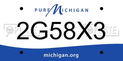 2G58X3 Michigan License Plate