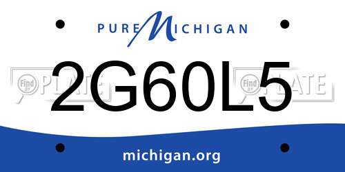 2G60L5 Michigan License Plate