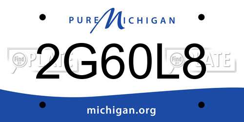 2G60L8 Michigan License Plate