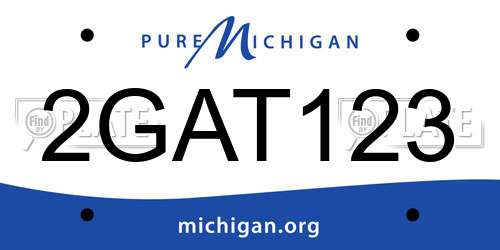2GAT123 Michigan License Plate