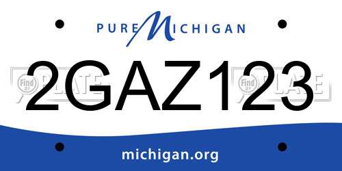 2GAZ123 Michigan License Plate