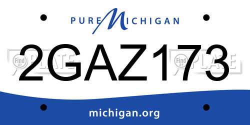 2GAZ173 Michigan License Plate