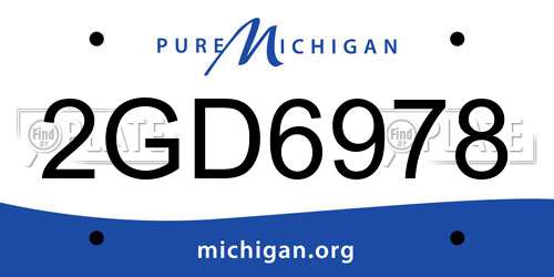 2GD6978 Michigan License Plate