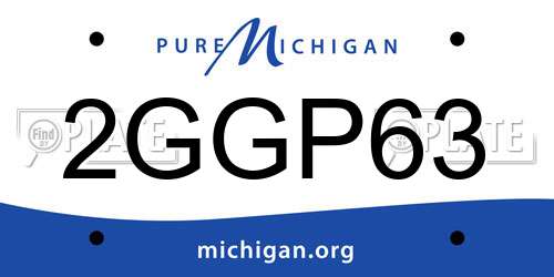 2GGP63 Michigan License Plate
