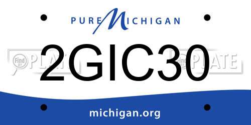 2GIC30 Michigan License Plate